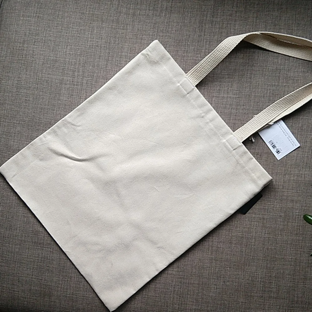Bird Mafia Handmade Stay Wild Organic Canvas Bag White & Orange